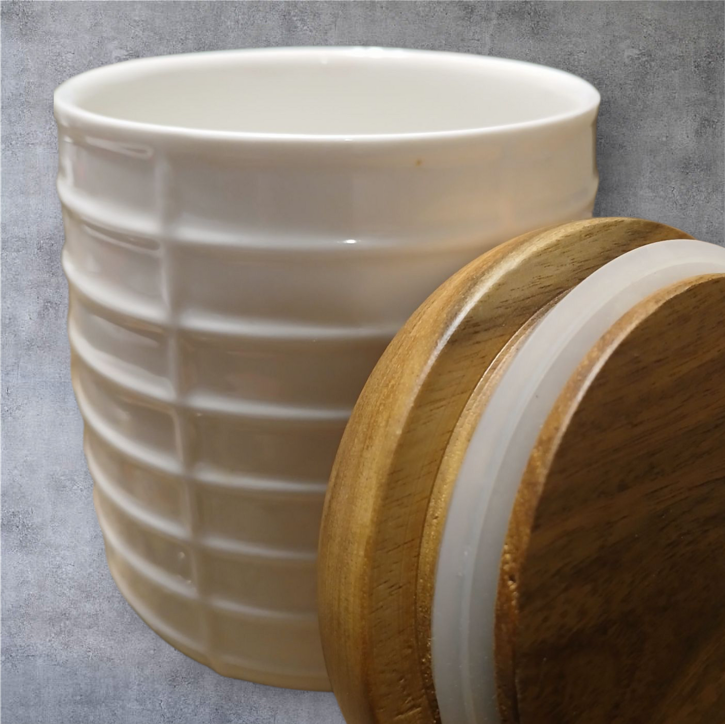 Croise Ciroa Porcelain, Bamboo lid Canister Set