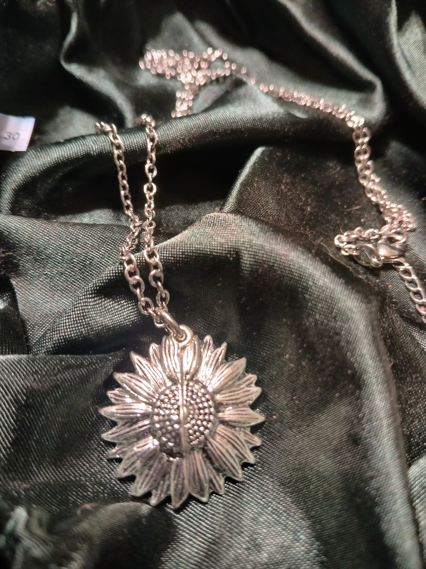 Sunflower Necklace - Silver