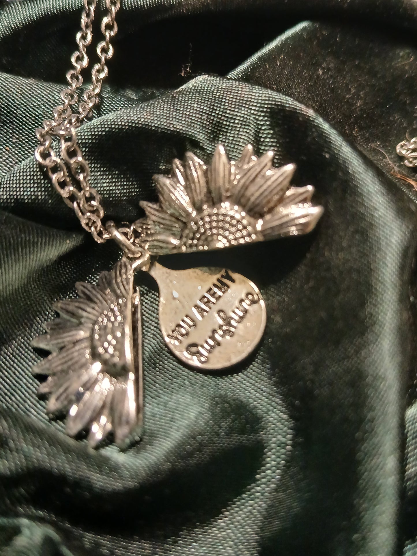 Sunflower Necklace - Silver