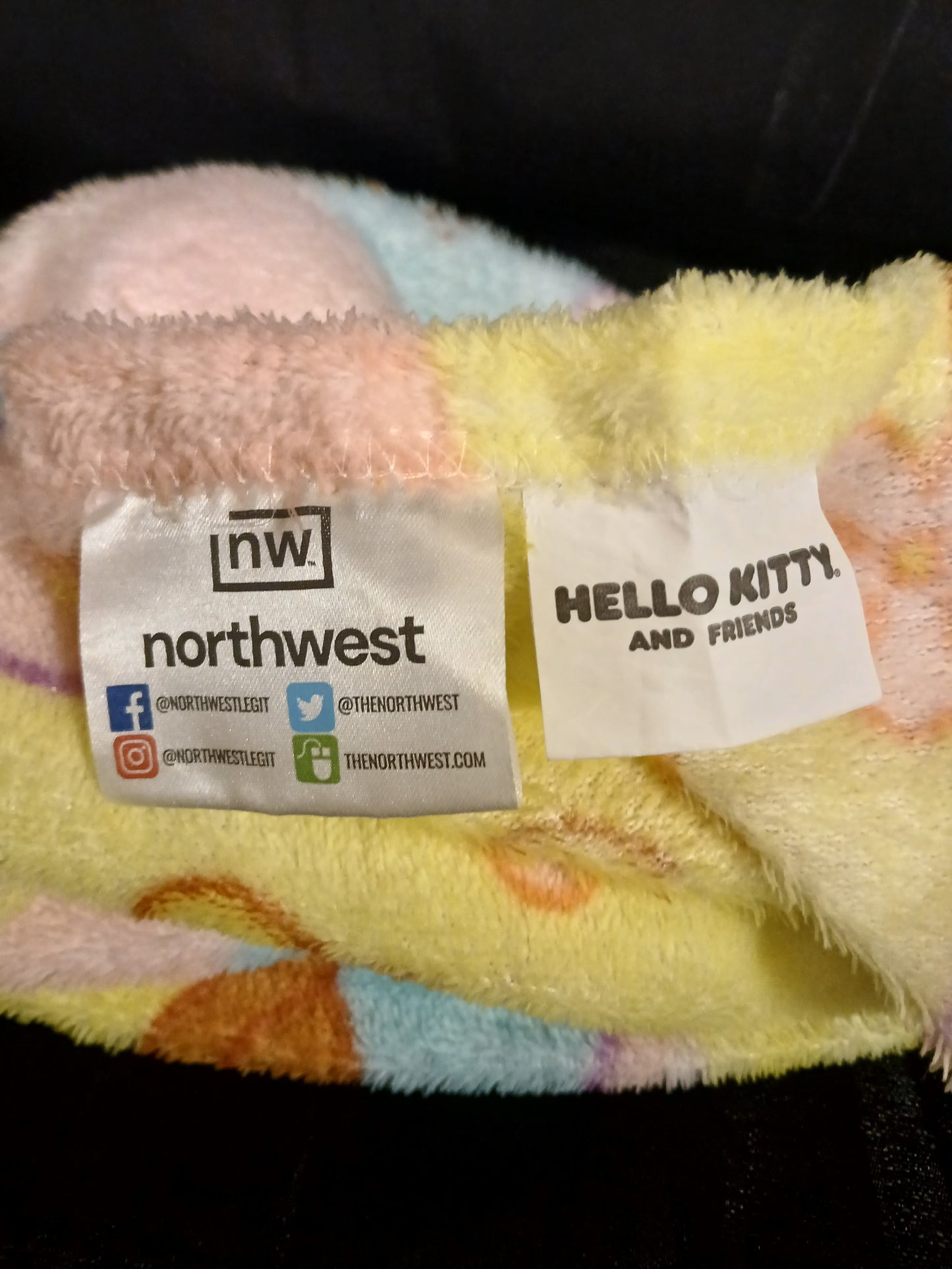 Sanrio Hello Kitty Pompompurin Plush Blanket